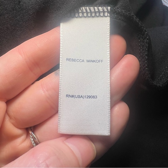 Rebecca Minkoff Josephine Black Ruffled Mini Wrap Tie‎ Dress Women’s Size XL - Picture 9 of 11